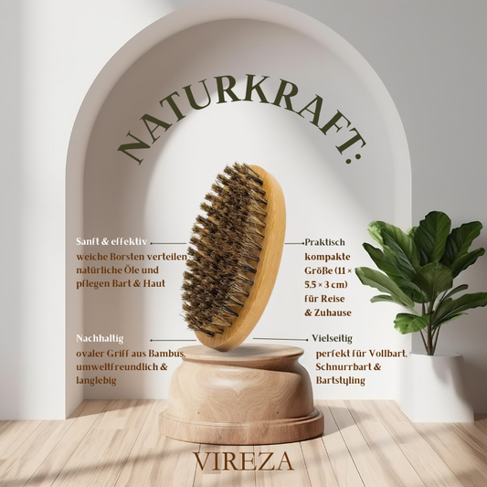 VIREZA- Ovale Bambus Bartbürste