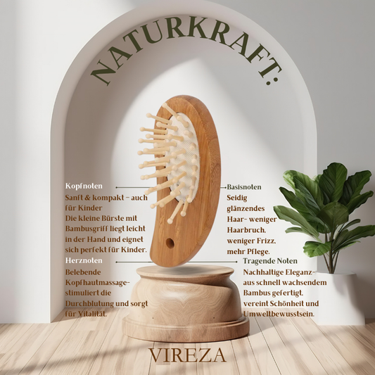 VIREZA- Kleine Bambus Haarbürste